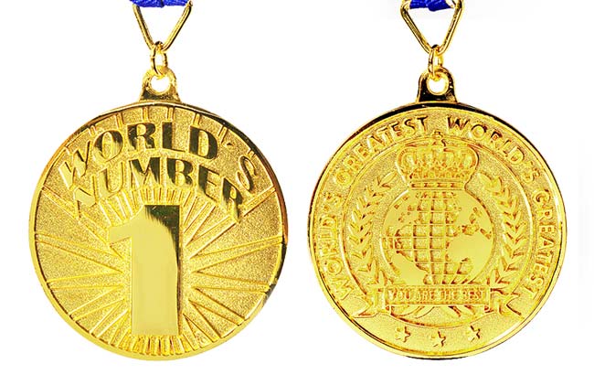 world's number one award medal